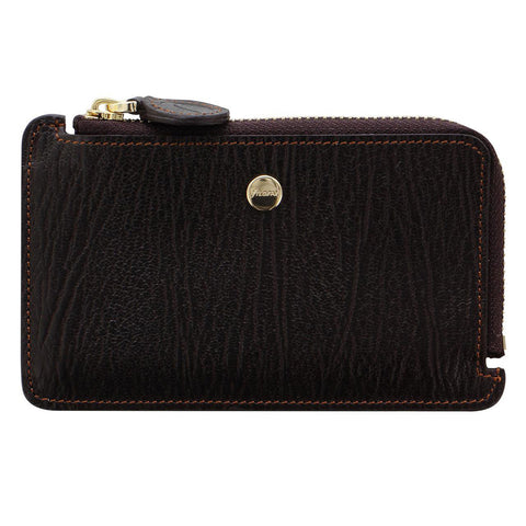 Filofax Chester Leather Zip Pocket Wallet Women's Credit Card Slot Holder Brown