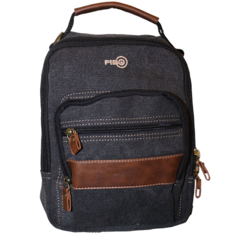 FIB Canvas Sling Bag with Tablet Pocket - Black