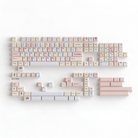 Qwertykeys Cherry profile Bubble Tea Marshmallow Keycap Set