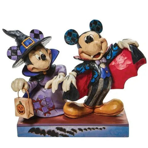 Jim Shore Disney Traditions - Mickey and Minnie Mouse - Terrifying Trick-or-Treaters
