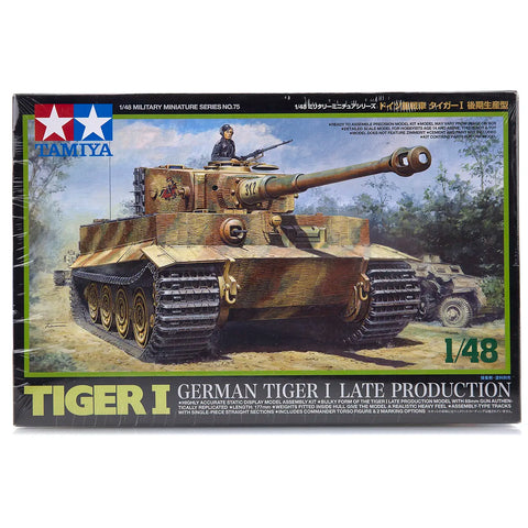 Tamiya 1/48 German Tiger I Late Production Scaled Plastic Model Kit