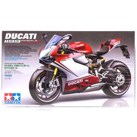 Tamiya 1/12 Ducati 1199 Panigale S Tricolore Motorcycle Scaled Plastic Model Kit