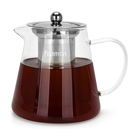 Fissman Teapot 950ml With Stainless Steel Filter 6479 Borosilicate Glass