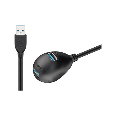 Goobay USB 3.0 Extension Cable with Desktop Stand 1.5m