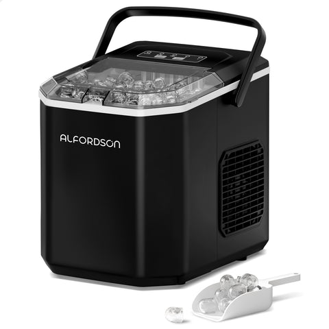 ALFORDSON Portable Ice Maker Machine Bar Countertop 12kg With Handle (Black)