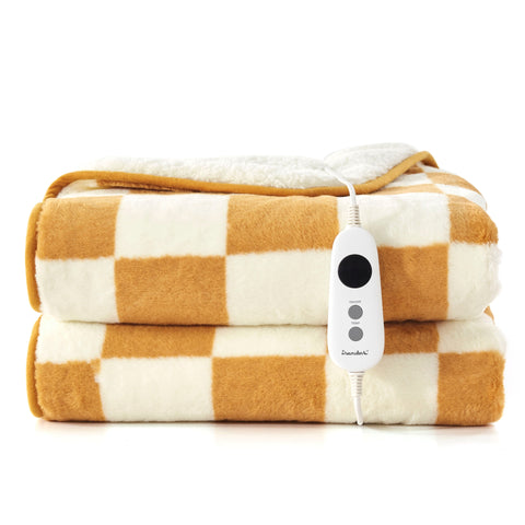 Dreamaker Plush Heated Throw 160×200 (Chai/Cream)