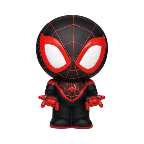 Spiderman Miles Morales PVC Figural Coin/Piggy Bank 5.9in Action Figure Black