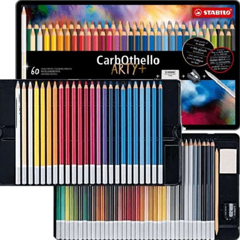STABILO CarbOthello Chalk Pastel Coloured Pencils [Tin 60]