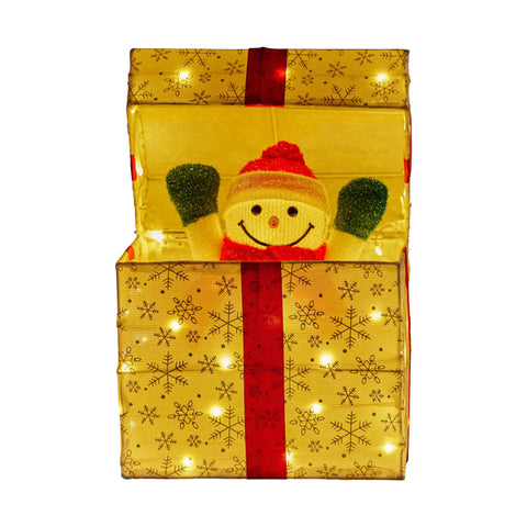 Christabelle Animated Snowman Gift Box LED Ornament