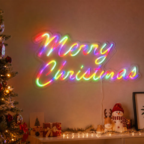 Lexi Lighting 50cm Merry Christmas Neon Sign - Multicolour