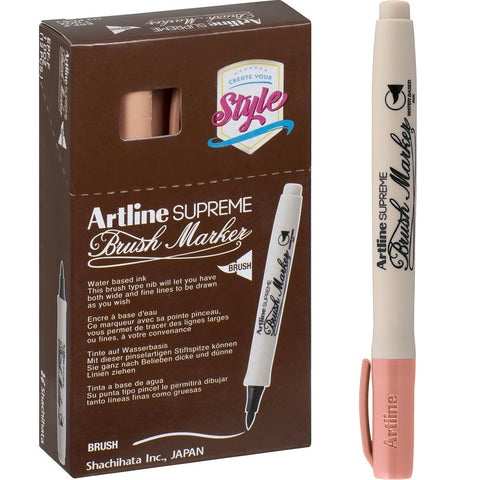 Artline Supreme Brush Marker Box of 12 (Apricot)
