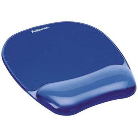 Fellowes Gel Crystals Mouse Pad And Wrist Rest (Blue)
