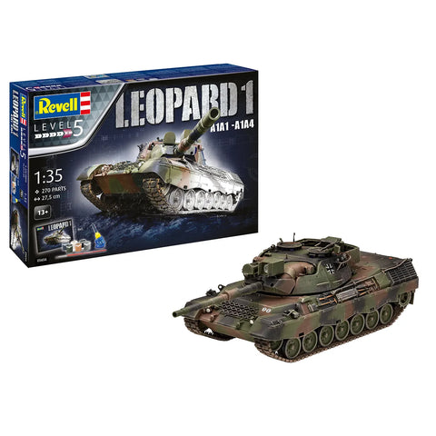 Revell 1/35 Leopard 1 A1A1-A1A4 Tank Scaled Plastic Model Gift Set Kit