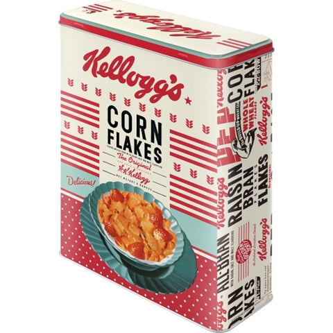 Nostalgic-Art Tin Storage Box XL Kellogg's Corn Flakes Food Safe 8x19x26cm