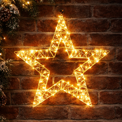 Lexi Lighting 45CM Mesh Star - Amber