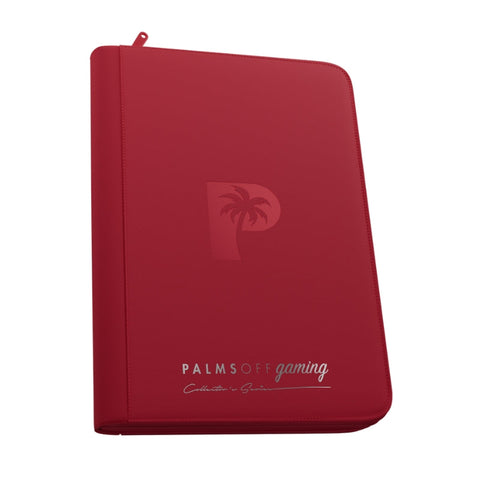 Palms Off Gaming Collector's Series 9 Pocket Zip Trading Card Binder - Red