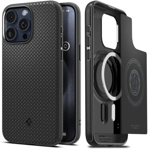 Spigen Apple iPhone 15 Pro Mag Armor (MagFit) Case - Black