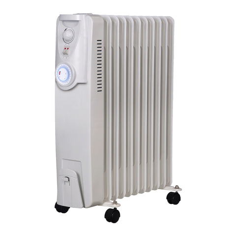 Heller 2400W Portable Electric Oil Heater Heating 11 FIN 24h Timer (White)