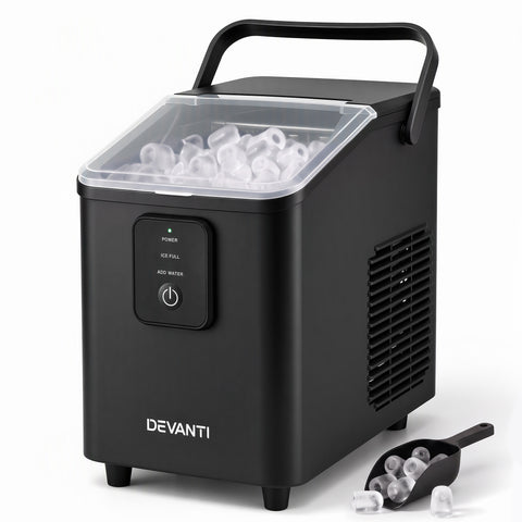 Devanti Ice Maker 11-12kg Portable Bullet Cube Machine Black