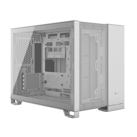 Corsair 2500D AirFlow TG mATX Dual Chamber Case (White)