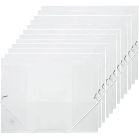 Avery 47708 Document Wallet A4 3 Flap Elastic Closure Clear 12 Pack