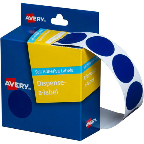 Avery 937244 Round Label Dispenser 24mm (Blue) [Box 500]