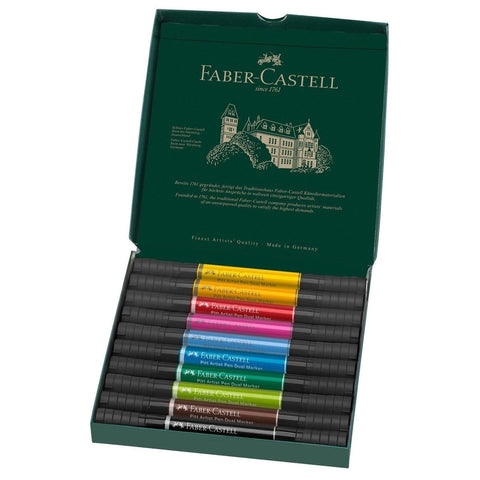 Faber-Castell Set of 10 Pitt Artist Pen Dual Marker Assorted