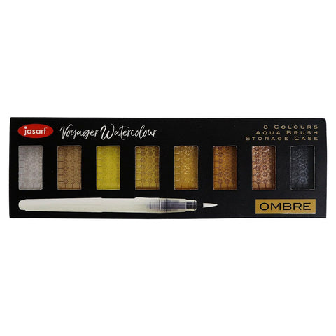 Jasart Voyager Art/Craft 8-Watercolour Painting Set with Brush Metallic Ombre