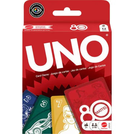 UNO Mattel 80th Ruby Red Card Game