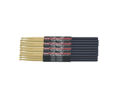 Freedom 12 Pack of 5A Maple Drumsticks with Rubber Grips