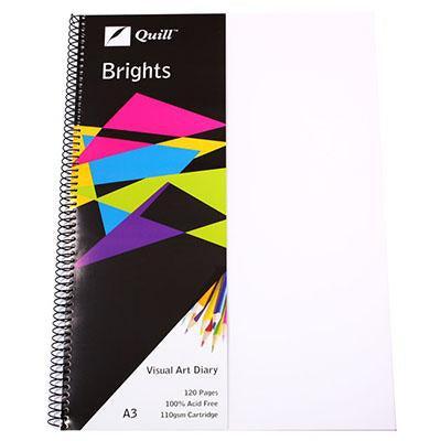 Quill Visual Art Diary 110Gsm 120 Page A3 Pp (Frost)