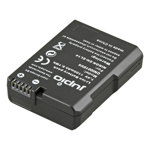 Jupio Li-Ion 7.4V 1100mAh Rechargeable Battery For Nikon EN-EL14 Camera