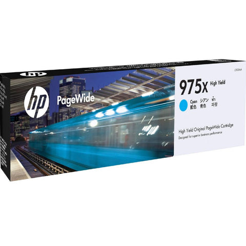 HP L0S00AA 975X Ink Toner Cartridge High Yield PageWide Pro Genuine (Cyan)