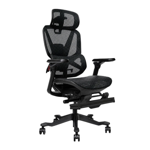 Desky Contourra Ergonomic Mesh Chair Black / With Footrest