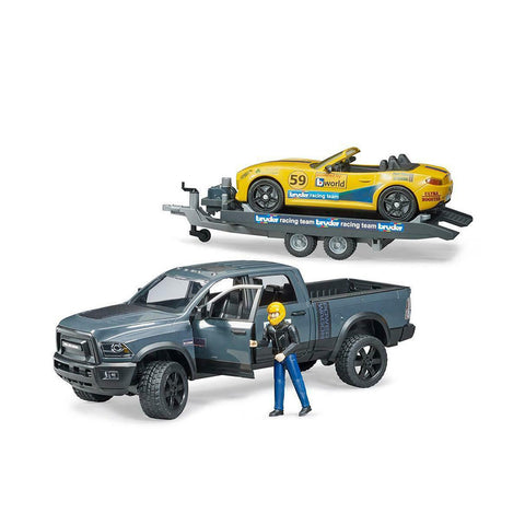 Bruder Licensed 1:16 Scale RAM 2500 Power Wagon & Bruder Road Racing Team Model 