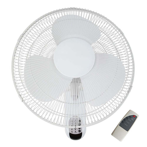 Heller 40cm Wall Fan with Remote Control  (White)