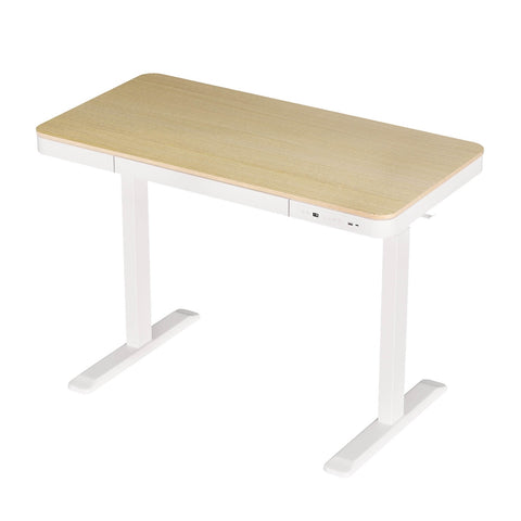 Artiss Standing Desk Motorised Electric Desks Drawer 120CM Oak