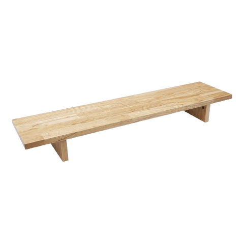 Desky Minimal Monitor Stand - Natural Rubberwood