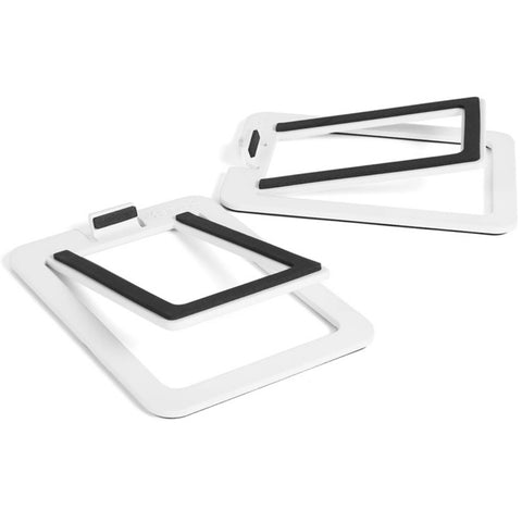 Kanto S2W Angled Desktop Speaker Stands for Small Speakers Pair (White)
