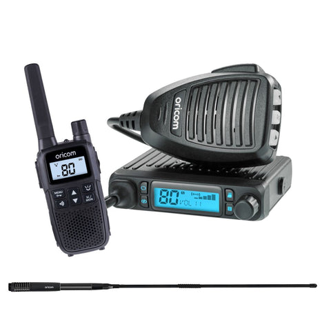 Oricom DTX4300 5W UHF CB Radio Kit with Antenna and Handheld
