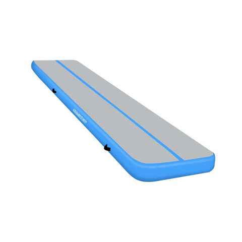 Powertrain 4m x 1m Air Track Inflatable Gymnastics Mat (Blue)