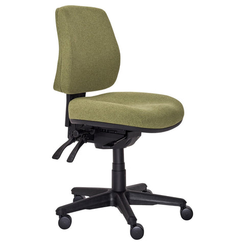 Buro Roma 3 Lever Mid Back With Seat Slide Without Arms Safetex Olive