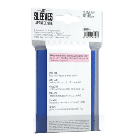 Gamegenic Just Sleeves Japanese Size (Blue)