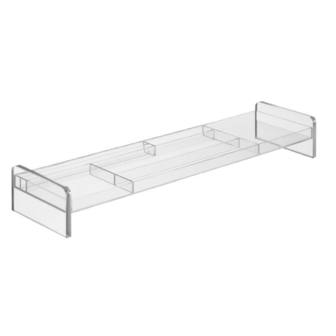 Desky Monitor Stand Organiser - Clear