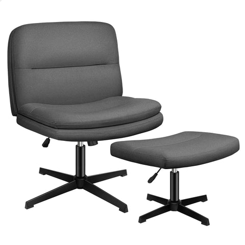 ALFORDSON Office Chair Executive Computer Seat Work Ottoman Fabric (Grey)
