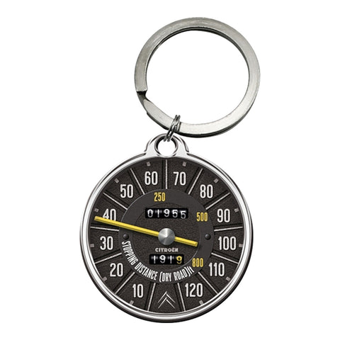Nostalgic-Art Keyring Round Citroen Tacho 7.5x4x0.3cm
