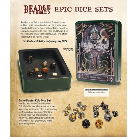 Dungeons & Dragons Beadle & Grimm's EPIC Dice Set & Rolling Tray Game Master