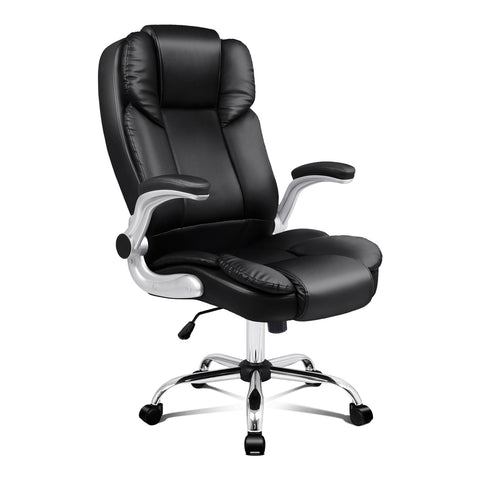 ALFORDSON Office Chair Executive Computer PU Leather Work Seat (Black)