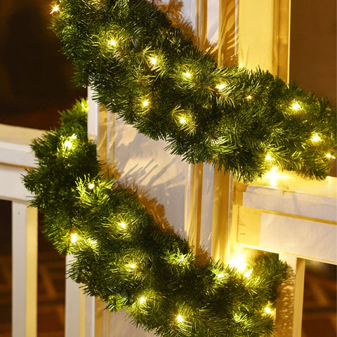Lexi Lighting Pre-Lit Garland Christmas Lights Small