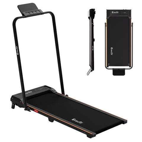 Everfit 3 in 1 Walking Pad Treadmill 12% Incline Foldable 40cm Belt Black